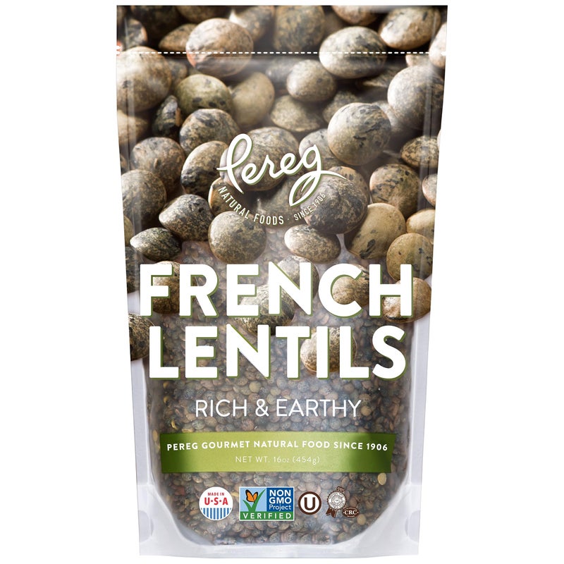 Pereg Du Puy French Green Lentils (16 Oz) - Lentil Beans Dry - Non-GMO & Additive Free - Ideal for Stews, Indian Curries, Tacos & Soups - Vegan Diet-Friendly - High In Protein & Fiber - Image 1