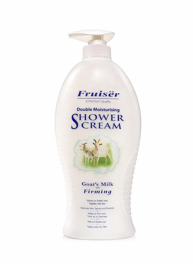 Fruiser Double Moisturising Shower Cream - Goat’s Milk with Firming - 1000ml | Nourishing & Brightening Body Wash for Soft, Smooth, and Radiant Skin - Image 1