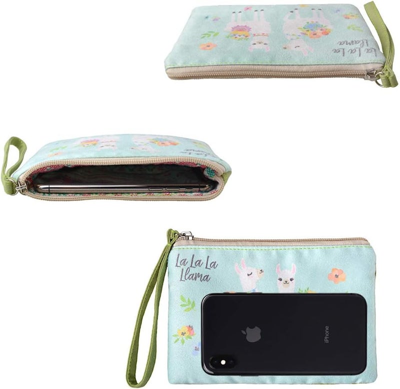 Rantanto Small Cute Cash Coin Purse, Canvas Change Purse, Kawaii Coin Pouch With Handle Christmas Gift For Women Teenager Girls (BG0021-1 La La La Llama) - Image 4