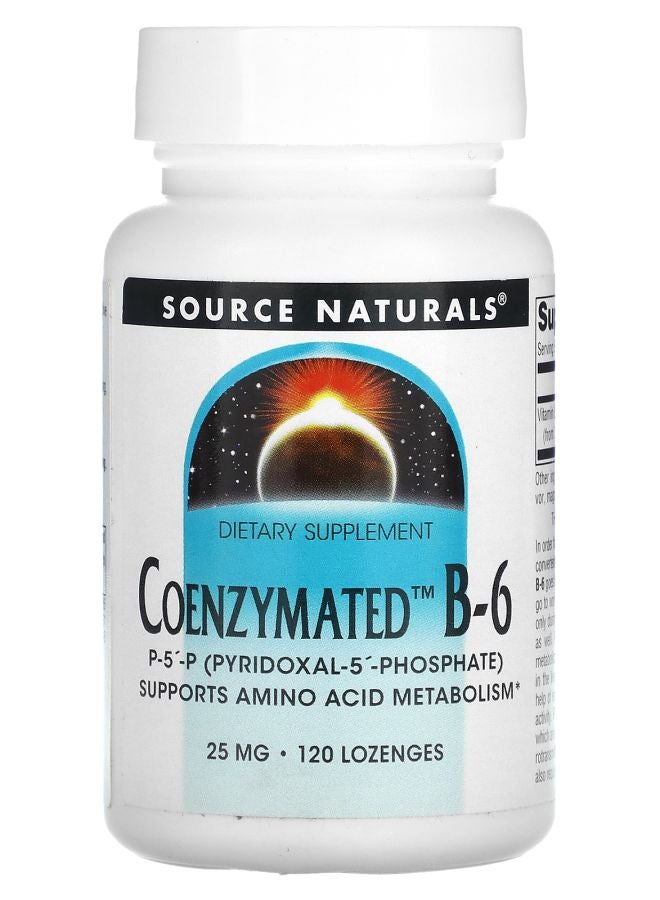 Source Naturals Coenzymated B-6 25 mg 120 Lozenges