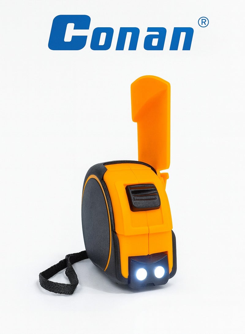 كونان متر قياس كونان 7.5 متر × 25 مم – طرف خطاف مغناطيسي مزدوج + إيقاف تلقائي عند السحب (Auto-Stop Self-Locking) وغلاف مقوّى مع مشبك حزام/سير يد – مدى القياس حتى 25 قدم (25FT) – COM975 - Image 4