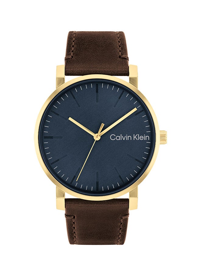 CALVIN KLEIN ساعة يد رجالية من الجلد بعقارب دائرية الشكل 25200261 مقاس 43 ملم  - Image 1