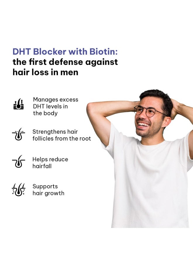 hk vitals Hair Multivitamin & DHT Blocker with Biotin (30 Tablets Each) Combo Pack | Helps Reduce Hair Fall & Stimulates Hair Growth - Image 3
