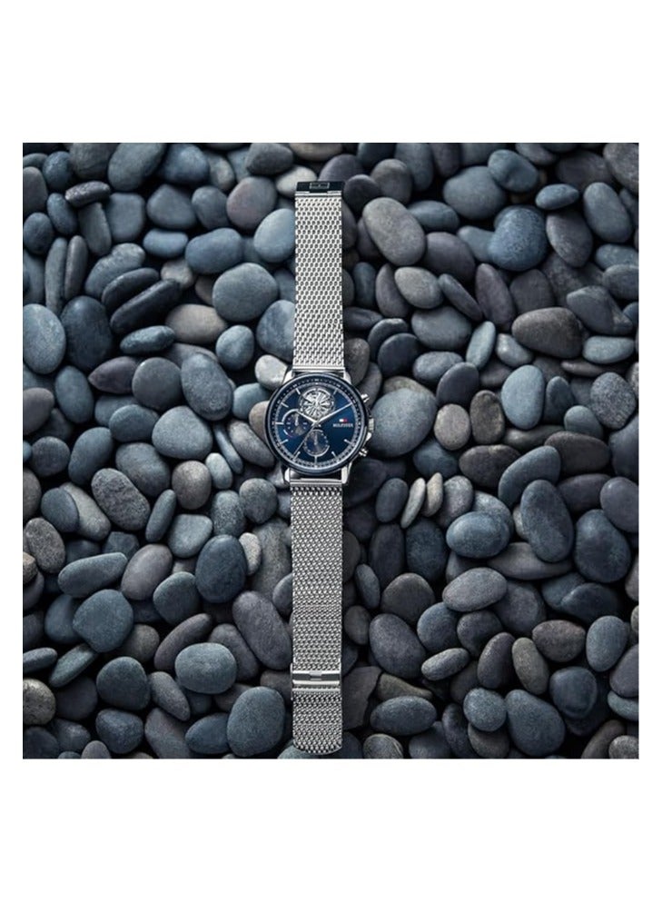TOMMY HILFIGER TOMMY HILFIGER MEN'S NAVY DIAL STAINLESS STEEL BRACELET WATCH - 1710609 - Image 4