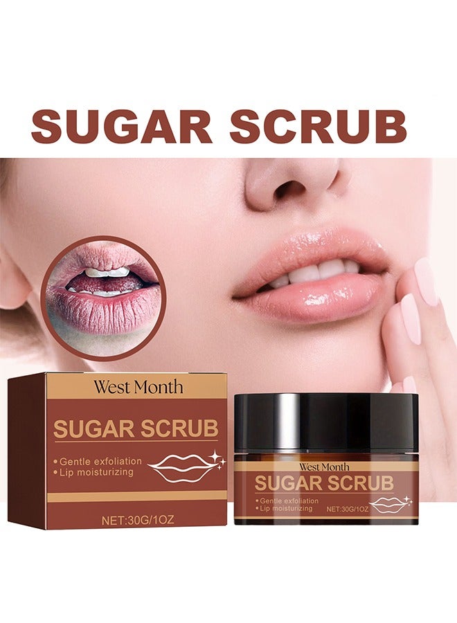 ويست اند مانث مقشر السكر - مقشر تفتيح الشفاه بالسكروز ، مقشر الشفاه ومرطب للشفاه الجافة المتشققة 30 جم - Image 3