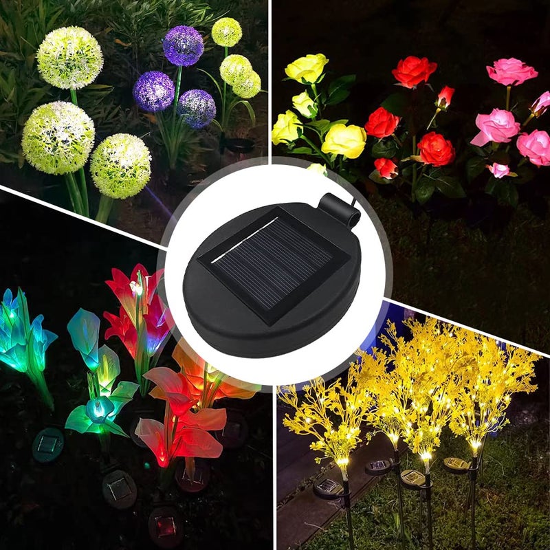 AQEENURA Solar Lantern Top LED Panel Lantern Lid Lights Replacement Part for Outdoor Flower DIY Solar Flower Lights Garden Patio Decor (4PCS) - Image 5