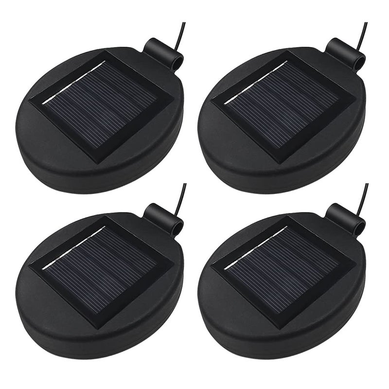 AQEENURA Solar Lantern Top LED Panel Lantern Lid Lights Replacement Part for Outdoor Flower DIY Solar Flower Lights Garden Patio Decor (4PCS) - Image 1
