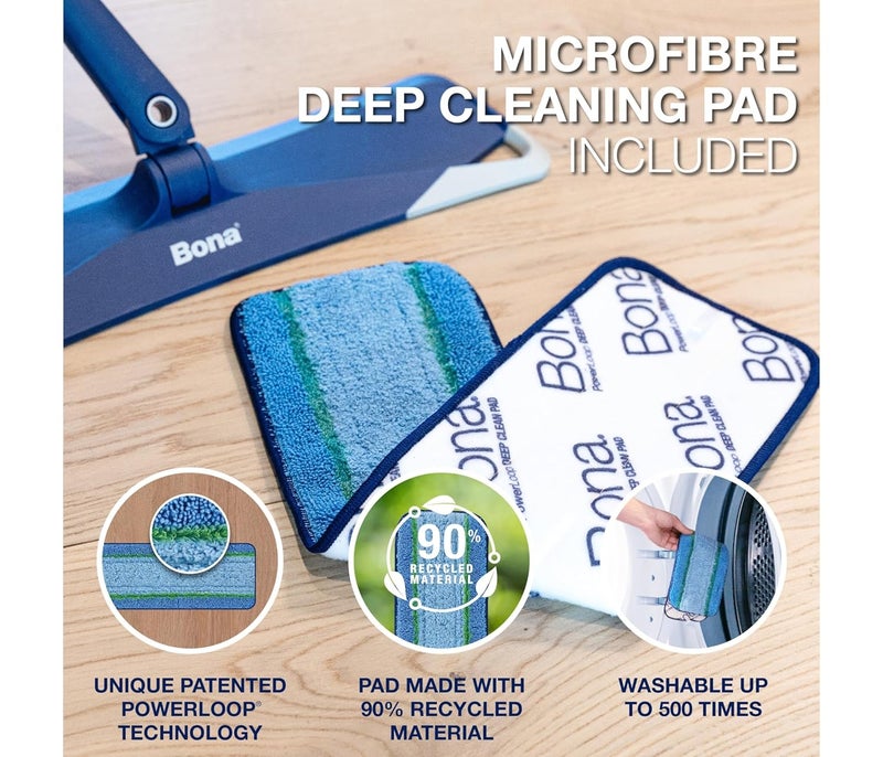 BONA مجموعة تنظيف الأرضيات من بونا بريميوم للحيوانات الأليفة - ممسحة ميكروفايبر لتنظيف آثار أقدام الحيوانات الأليفة وبقع البول والأوساخ من الحجر والبلاط والرخام والجرانيت والأسطح الخشبية للكلاب والقطط والجراء للاستخدام اليومي - Image 4