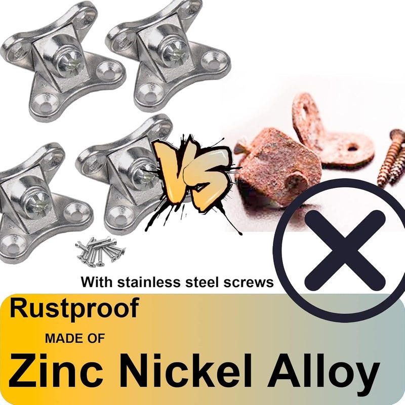 Zikra 10 Pcs L Brackets, Detachable Metal Corner Braces for 90-Degree Angles, Heavy-Duty Shelf Mounting Hardware for Wood Furniture, Right Angle Brackets for Corner Shelves, Silver - Image 4