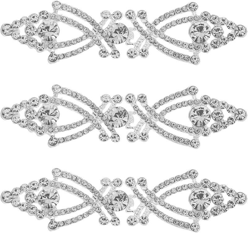 3pcs Vintage Rhinestone Chinese Knot Coat Closure Buttons for Sewing Clothes Buckle, Decorative Fasteners for Cloaks Sweaters Cardigans and Costumes - Image 1