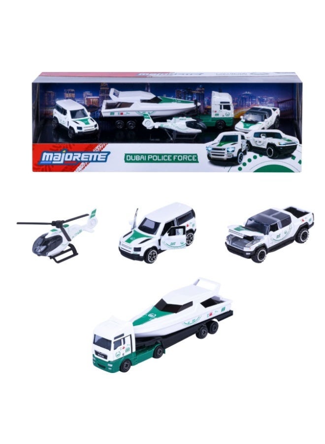 Majorette Dubai Police Cars 4-Piece Metal Mercedes AMG Die-Cast Set - Image 1