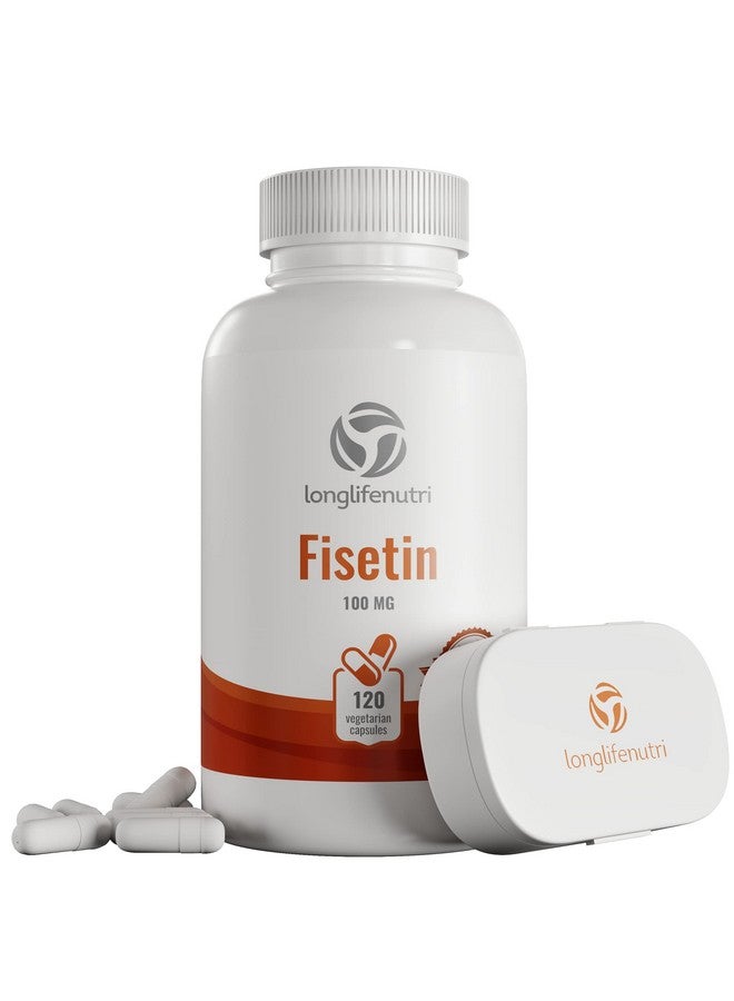 LongLifeNutri Fisetin Supplement 100Mg 120 Vegetarian Capsules  Natural Bioflavonoid Polyphenols  Aging And Longevity Powder Pills  Senolytic Sirtuin Activator  Energy Levels  Rhus Succedanea - Image 1