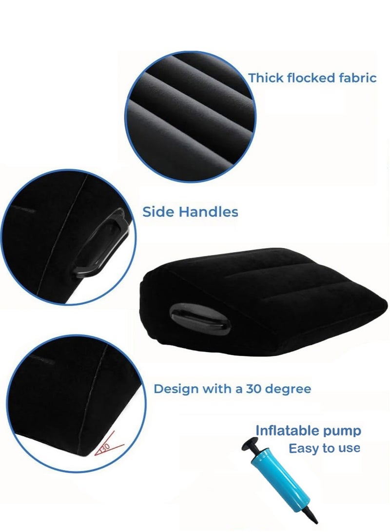 Leg Positioner Pillow with Pump Inflatable Pillow Portable Cushion Body Pillow For Sleeping Leg Elevation Bed Sofa Travel Camping  - Image 3