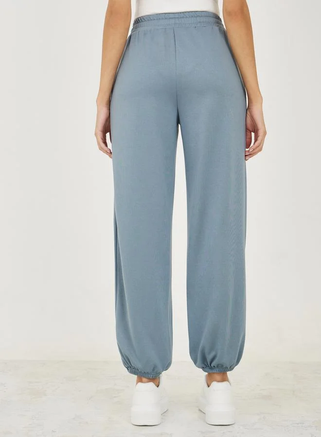 Styli Regular Fit Joggers with Cuffed Hem and Drawstrings