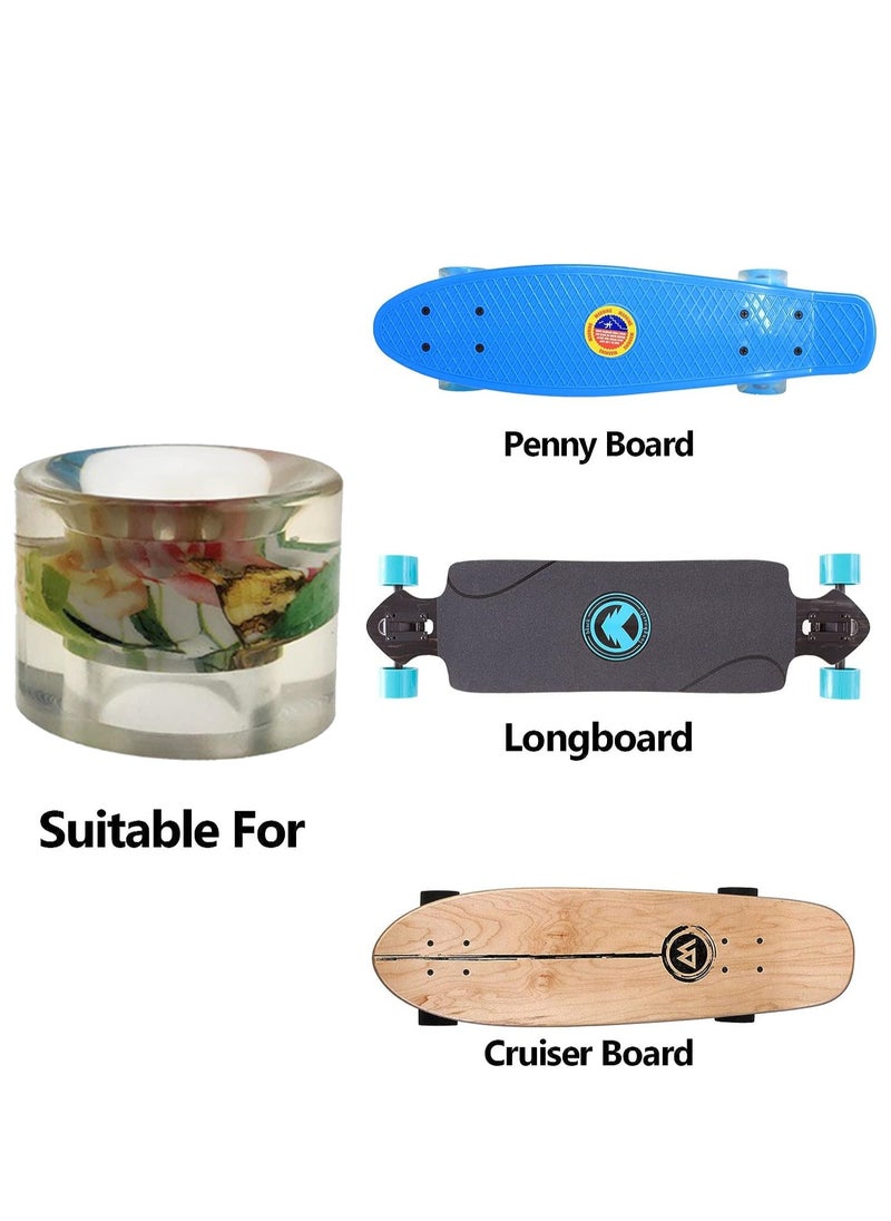 Generic 60x45MM 78A Skateboard Wheels With Bearings 4PCS With T-Tool, Multicolour  - Image 5