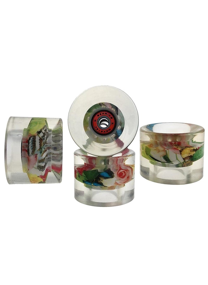 Generic 60x45MM 78A Skateboard Wheels With Bearings 4PCS With T-Tool, Multicolour  - Image 2