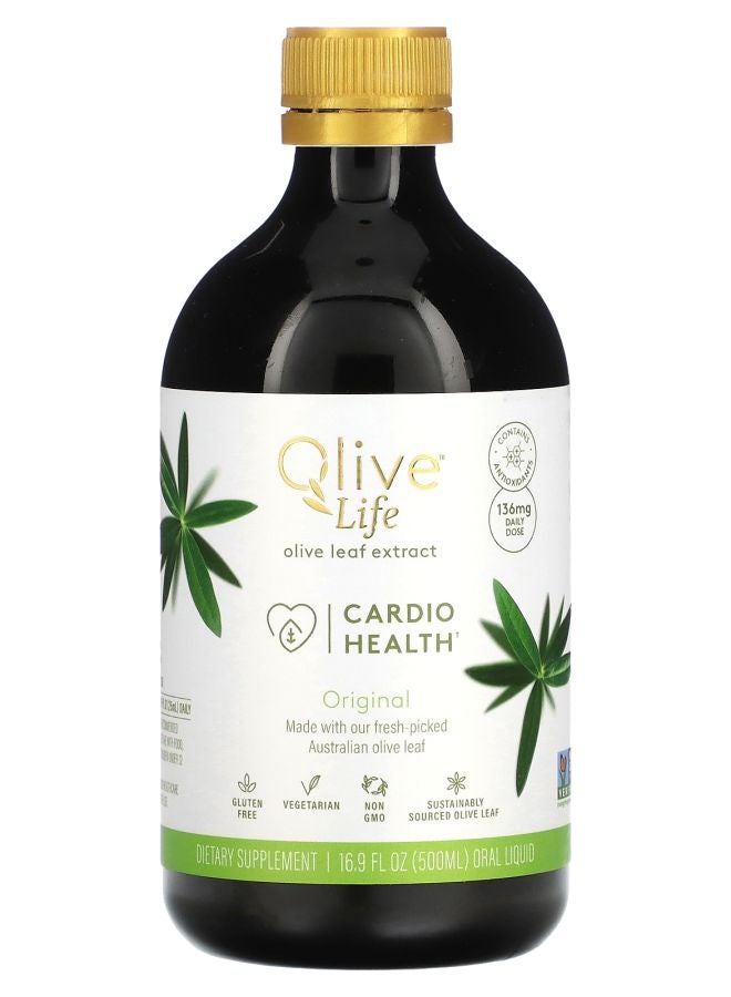 Comvita Olive Life Olive Leaf Extract Cardio Health Original 136 mg 16.9 fl oz (500 ml)
