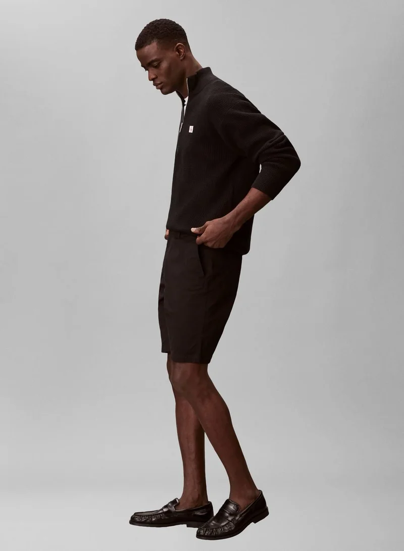 Calvin Klein Jeans Black Straight Chino Shorts for Men | Best Price UAE