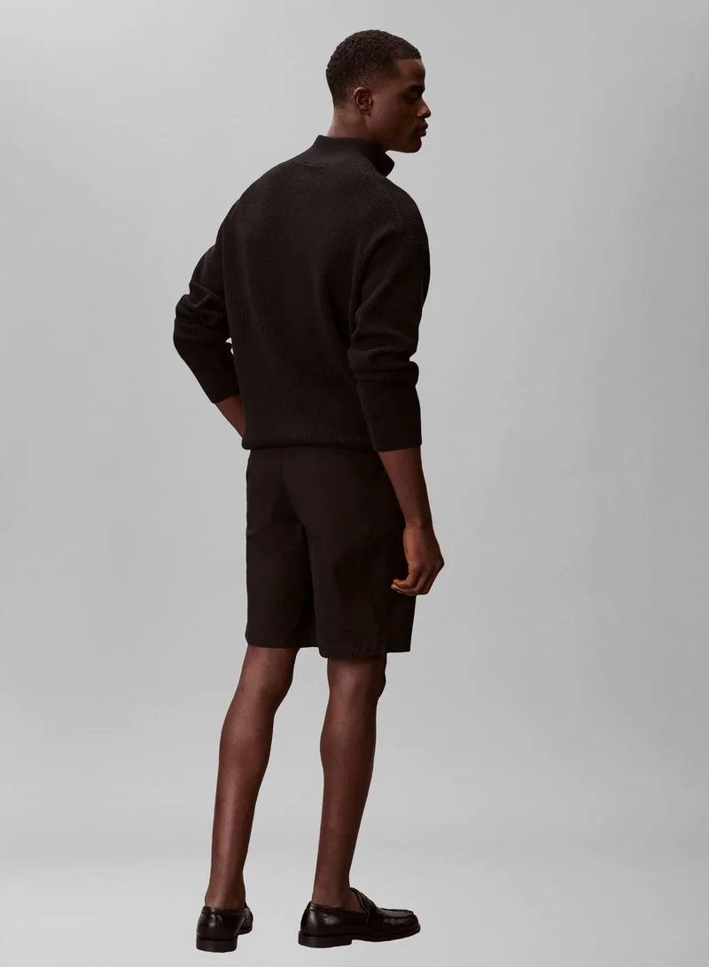 Calvin Klein Jeans Black Straight Chino Shorts for Men | Best Price UAE