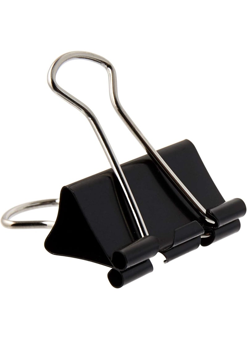 Alvin Alvin Binder Clips Paper Binder Assorted Sizes Tempered Steel Black 12 Pieces  14 Inches 