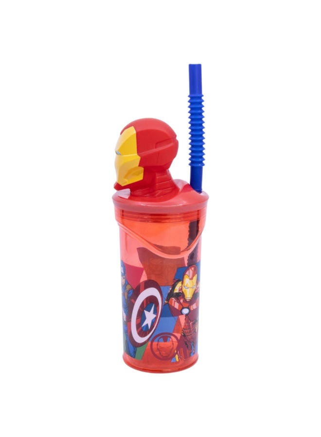 ستور أفنجرز كوب مجسم أيرون مان 3D مع شفاطة ألوان متعددة 360 مل 10203 - Image 3