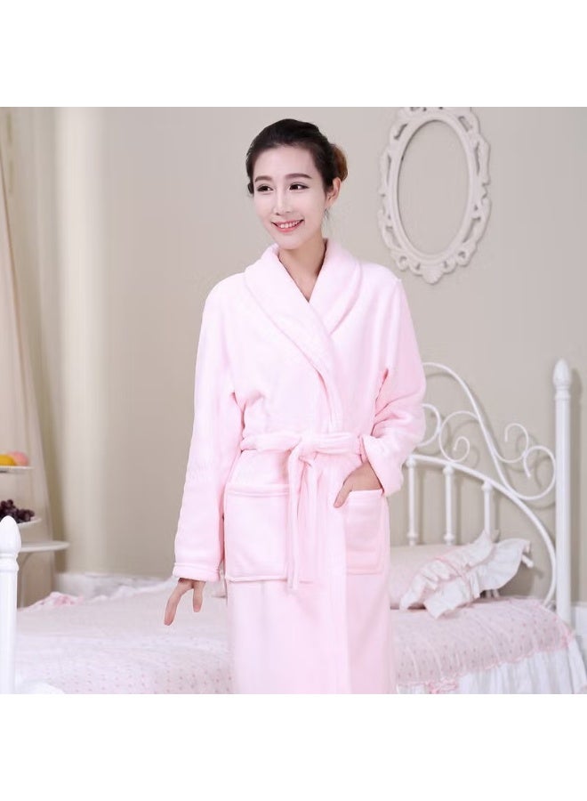 Super Soft Cloud-Feel Cotton Bathrobe - Highly Absorbent Quick-Dry Unisex Nightwear - Premium Comfort Robe with Adjustable Belt & Pockets - White - Image 4