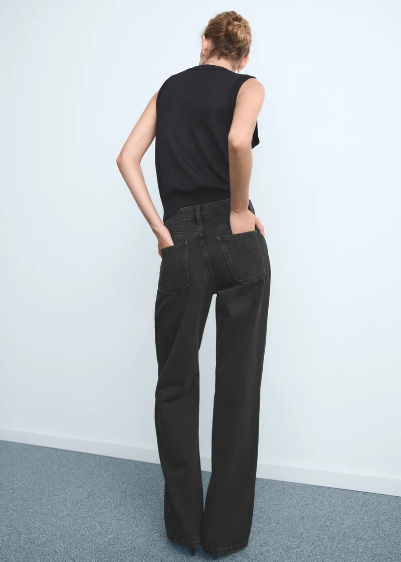مانجو Danila wide leg high-rise jeans