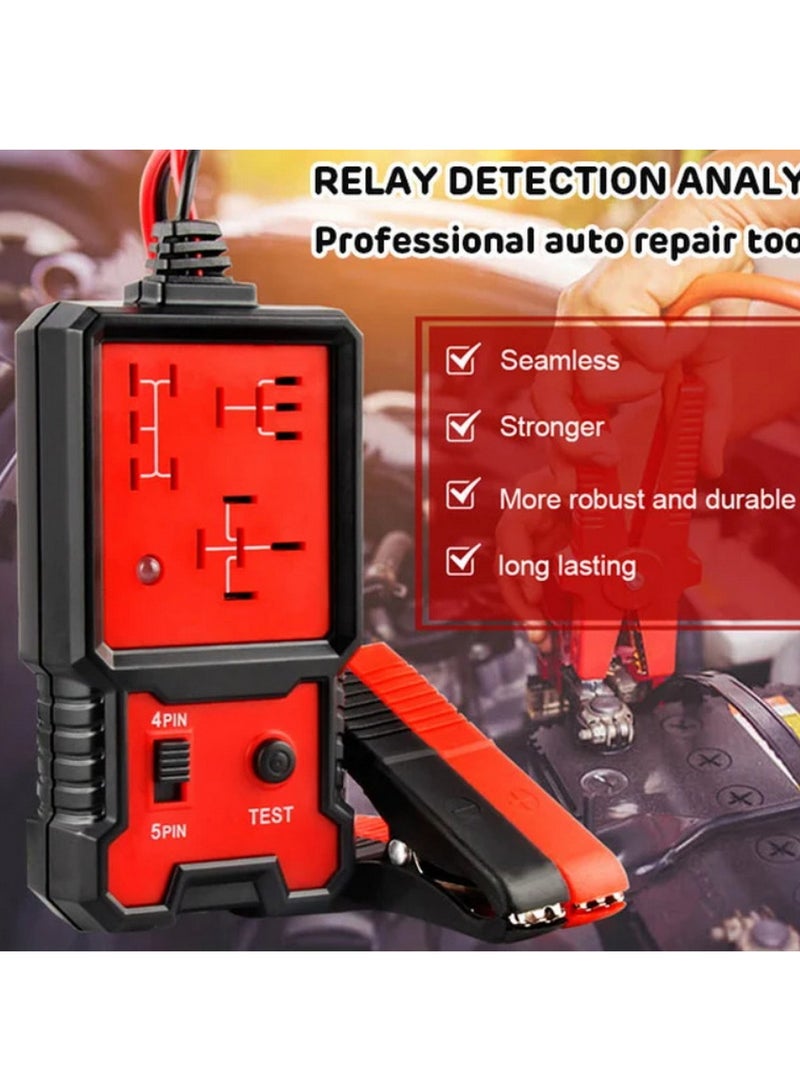 12V Automotive Relay Tester Tester with Clips Electronic Relay Car Battery and Alternator Checker Tester Analyzer Diagnostic Tool - Image 3