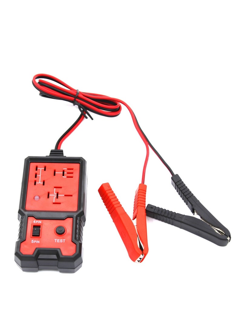 12V Automotive Relay Tester Tester with Clips Electronic Relay Car Battery and Alternator Checker Tester Analyzer Diagnostic Tool - Image 1