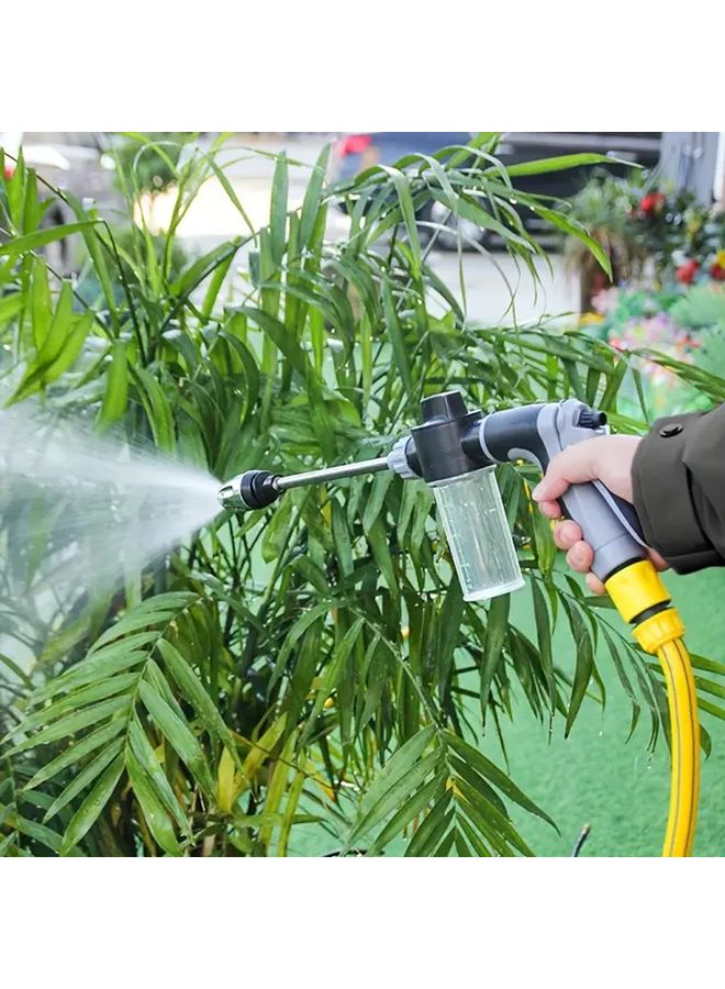 Heavy Duty High Pressure T8 Long Hose Gun with 4 Spray Modes Coil PVC Water Gun 590.55 inch Yellow Hose for Car Washing Lawn Care Garden Irrigation Pool Cleaning All Season Heavy Rain Like Spray EU Connectors - Image 5