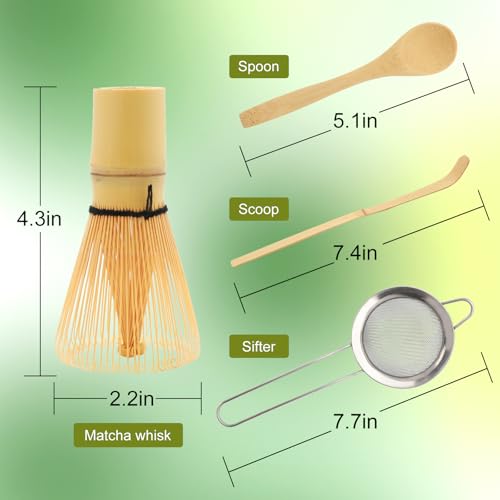 Maredash Matcha Whisk Set,Matcha Whisk,Matcha Set,Bamboo Whisk,Matcha Kit,Chasen Matcha Stirrer,Made from 100% Natural Bamboo,Durable and perfect for making matcha tea - Image 2