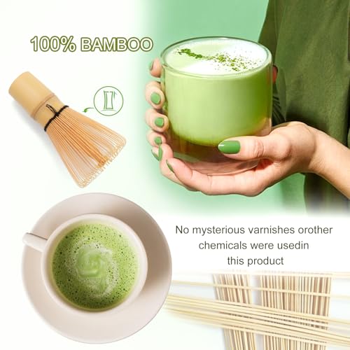 Maredash Matcha Whisk Set,Matcha Whisk,Matcha Set,Bamboo Whisk,Matcha Kit,Chasen Matcha Stirrer,Made from 100% Natural Bamboo,Durable and perfect for making matcha tea - Image 5