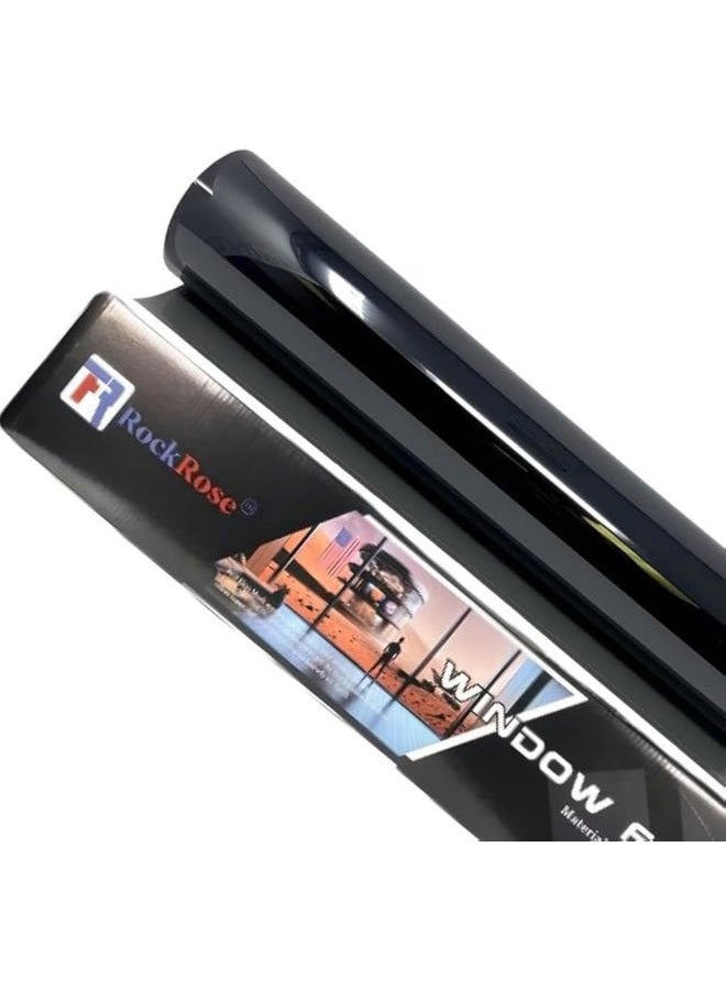 ROCKROSE Charcoal 2PLY Premium Carbon 20% VLT Car Tint 20 in x 100 FT Professional Window Tint Heat, UV, and IRR Block Tint for Cars or Building Adhesive Film Easy Shrink, Plotter Friendly - Image 1