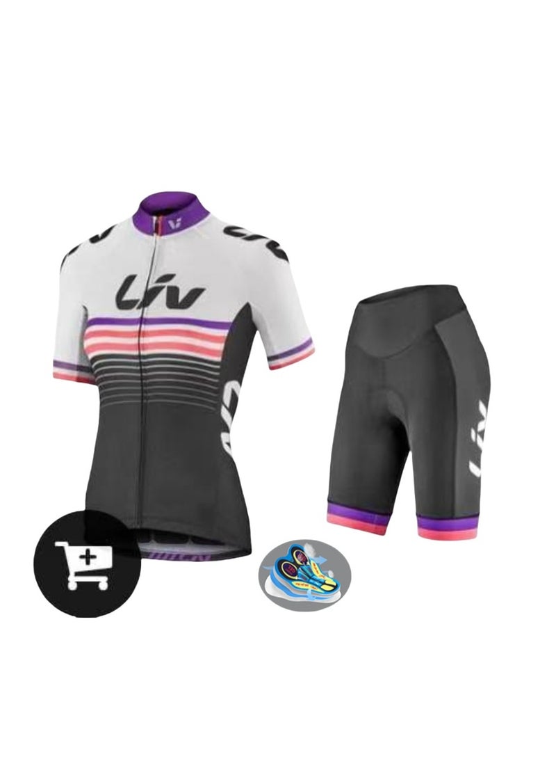 KUYING New Men's And Women's Summer Cycling Suit Set - Image 1