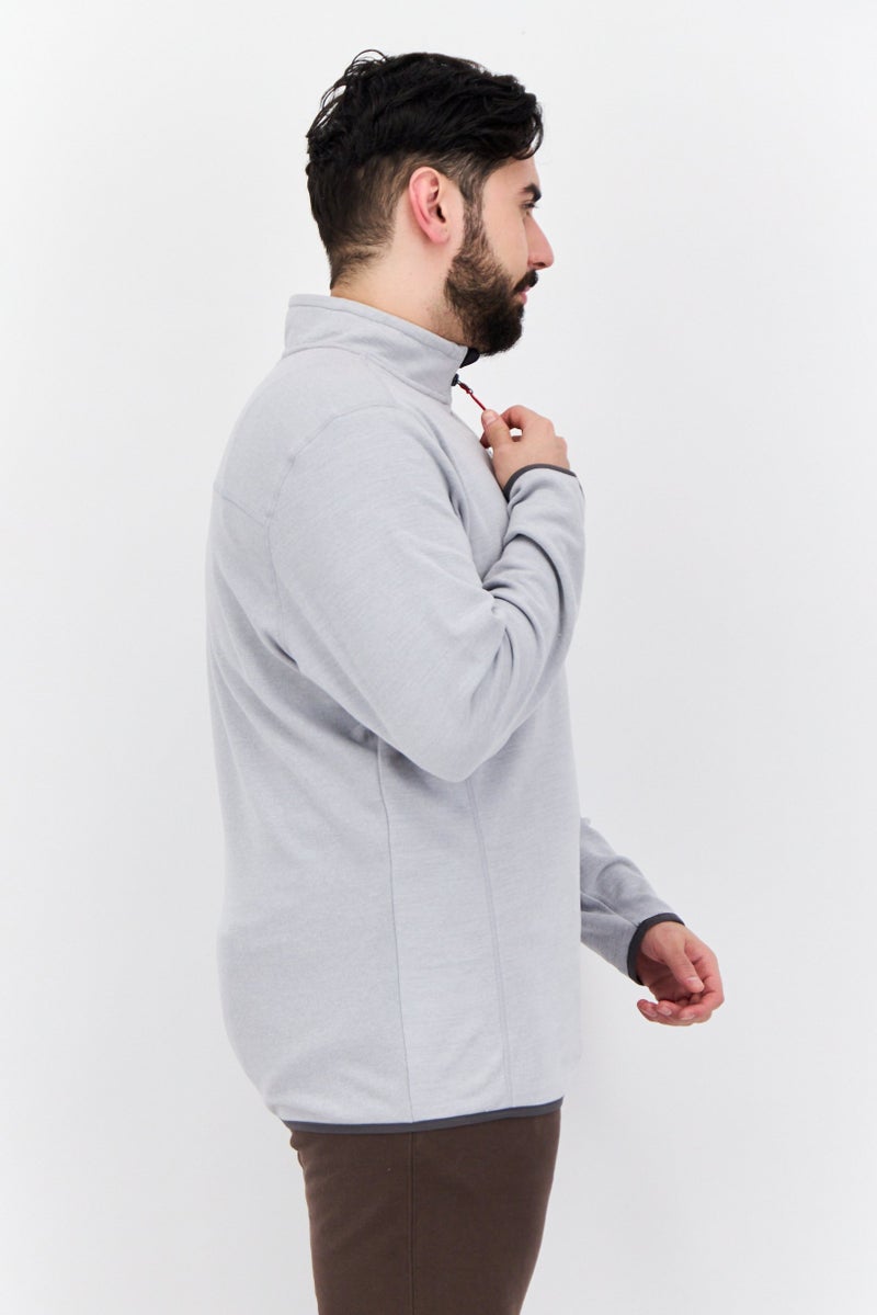 Avalanche Men Sportswear Fit Long Sleeve Training Sweatshirt, Grey  - Image 2