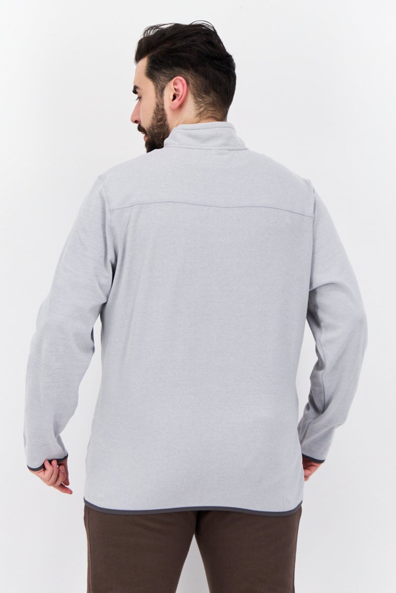 Avalanche Men Sportswear Fit Long Sleeve Training Sweatshirt, Grey  - Image 3