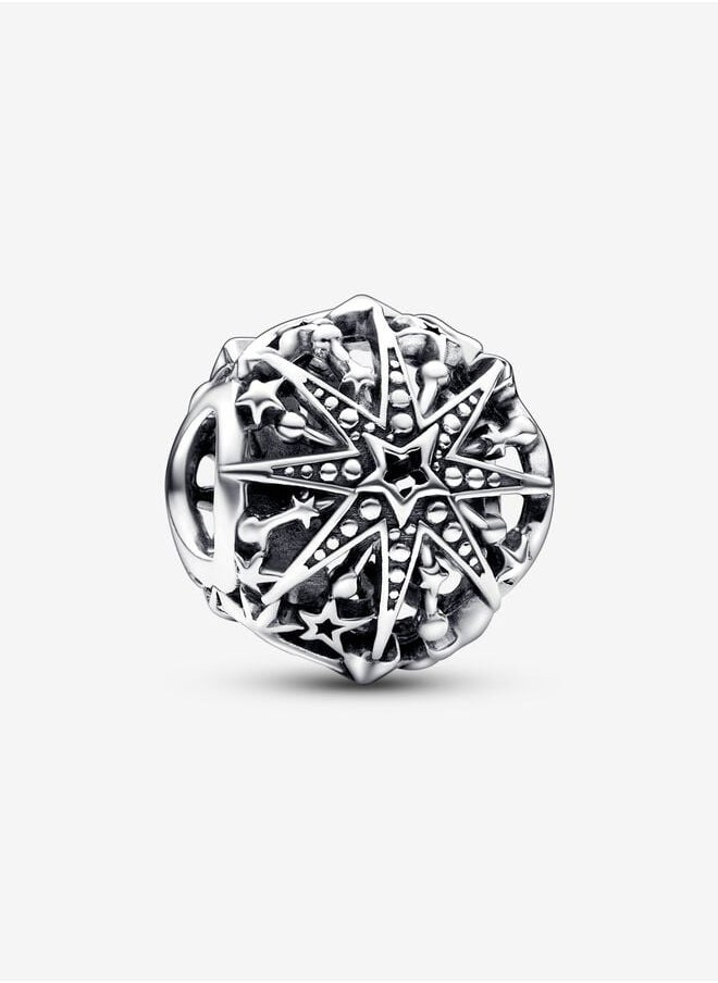 Chomel - 925 Sterling Silver Celestial Snowflake Charm for Pandora Moments Women's Bracelet 792360C00 - Image 1