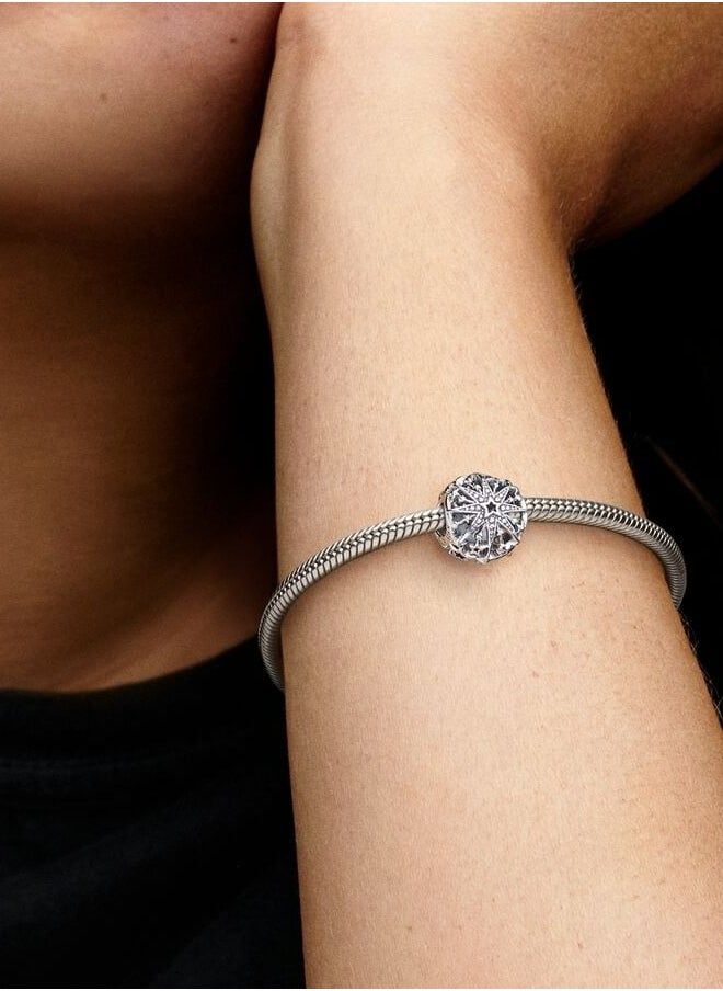 Chomel - 925 Sterling Silver Celestial Snowflake Charm for Pandora Moments Women's Bracelet 792360C00 - Image 1