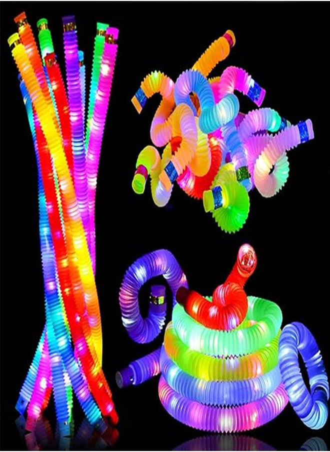 ماركة غير محددة - مجموعة Glow Stick Party - أساور وقلائد نيون للهالوين وأعياد الميلاد والاحتفالات - Image 1