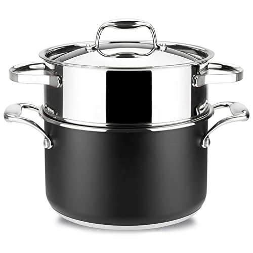 MAGEFESA Prisma – 7.9-inch Steam Pot with lid, made of 18/10 stainless steel, for all types of stovetops, including Induction, Dishwasher and Oven Safe up to 392ºF - Image 1