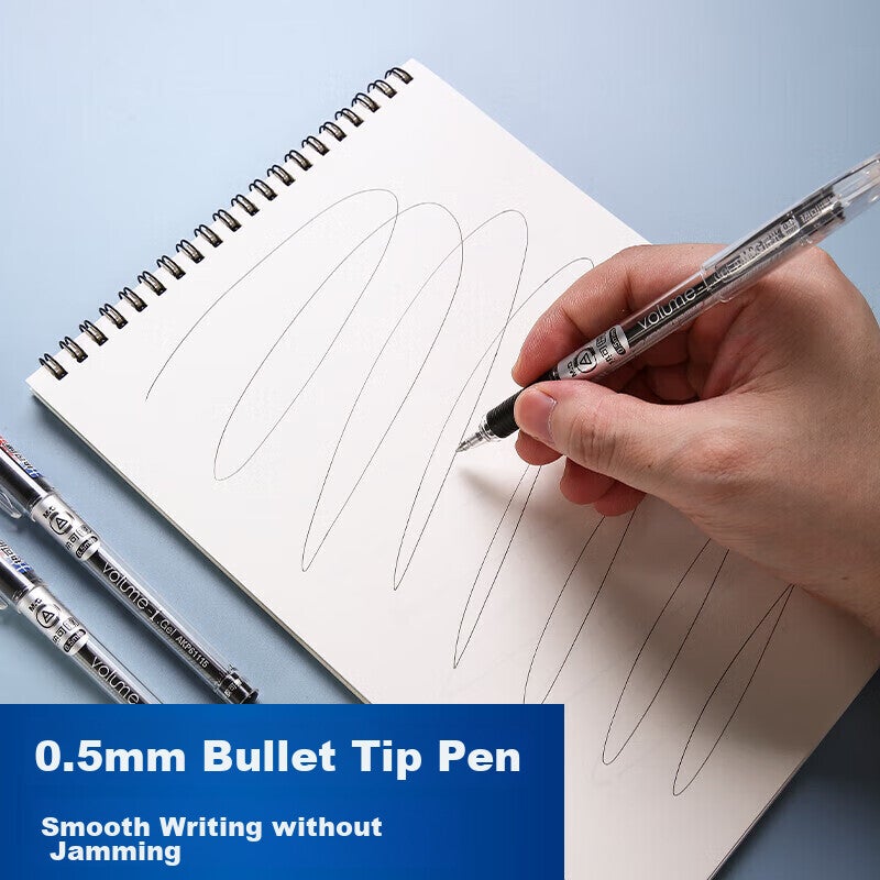 M&G Erasable Gel Pen, 0.5mm Black Bullet Tip, Signature Pen with Pull-Cap, Student Pen, AKP61115A, 6 Pcs - Image 4