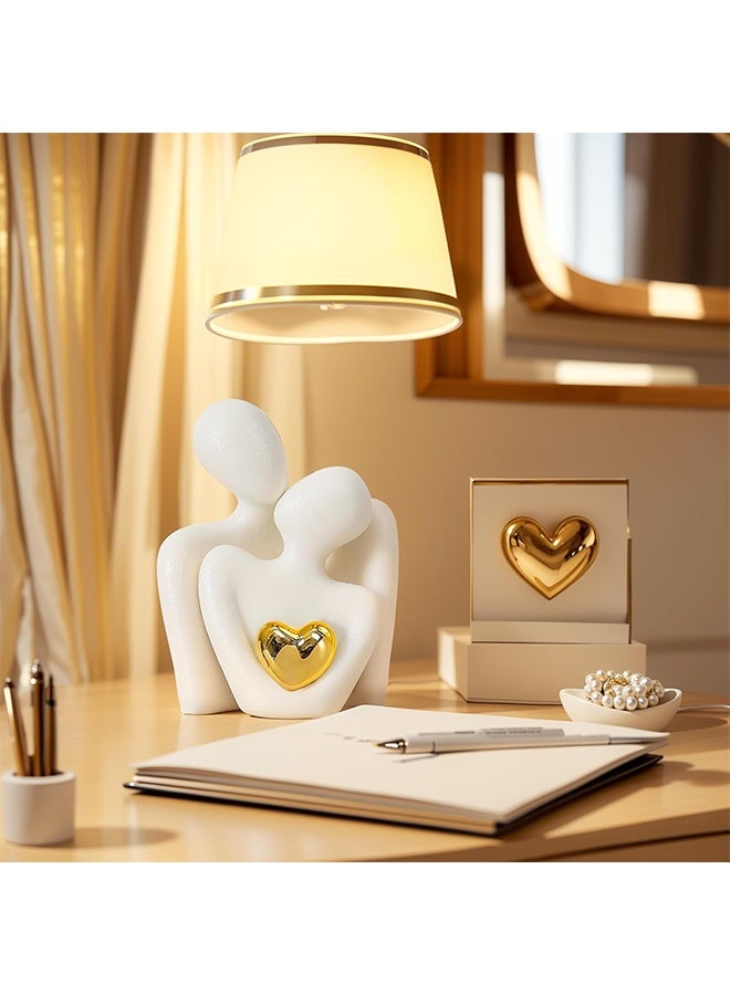 تمثال صغير للزوجين، حامل تلفاز، عناصر ديكور لغرفة المعيشة، منحوتات تجريدية، تحف ديكور منزلي، قطع عرض مكتبية للزوجين، هدايا رومانسية لغرفة النوم، عيد الحب، الذكرى السنوية، عيد الميلاد - Image 5