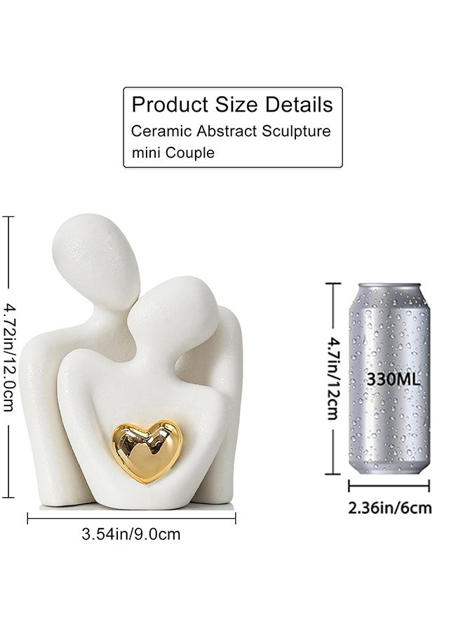 تمثال صغير للزوجين، حامل تلفاز، عناصر ديكور لغرفة المعيشة، منحوتات تجريدية، تحف ديكور منزلي، قطع عرض مكتبية للزوجين، هدايا رومانسية لغرفة النوم، عيد الحب، الذكرى السنوية، عيد الميلاد - Image 3