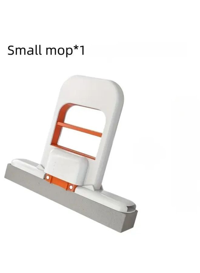White Orange Sponge Mop Replaceable Portable Multi Functional Cleaning For Cars Tables Bathrooms - Image 1