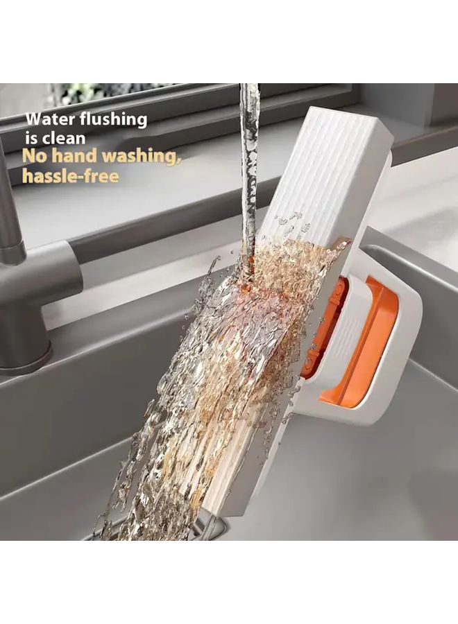 White Orange Sponge Mop Replaceable Portable Multi Functional Cleaning For Cars Tables Bathrooms - Image 4