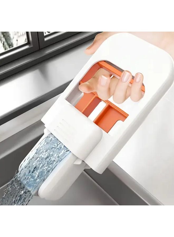 White Orange Sponge Mop Replaceable Portable Multi Functional Cleaning For Cars Tables Bathrooms - Image 5