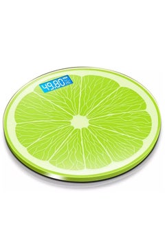 Glass Digital Weight Scale with LCD Display & Battery Powered, Lemon - 180 KG