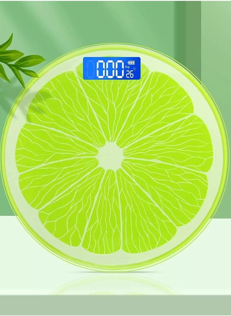 Leaone - Glass Digital Weight Scale with LCD Display & Battery Powered, Lemon - 180 KG - Image 1