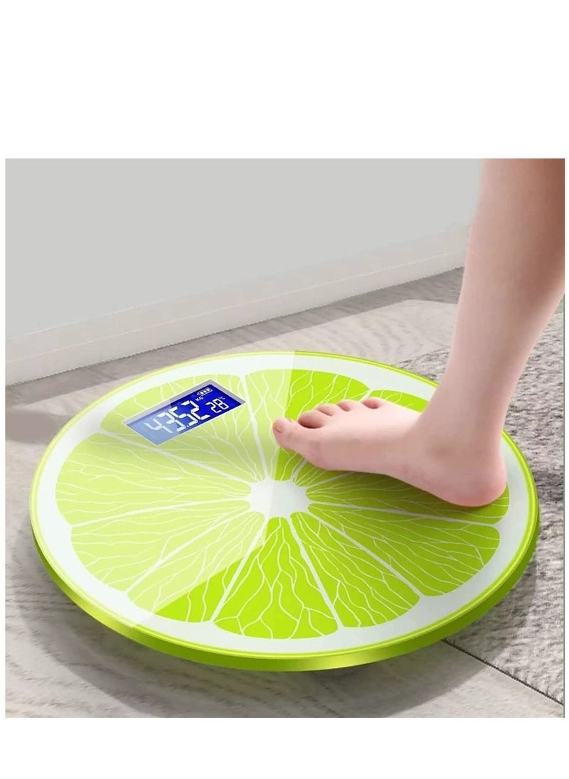 Leaone - Glass Digital Weight Scale with LCD Display & Battery Powered, Lemon - 180 KG - Image 1