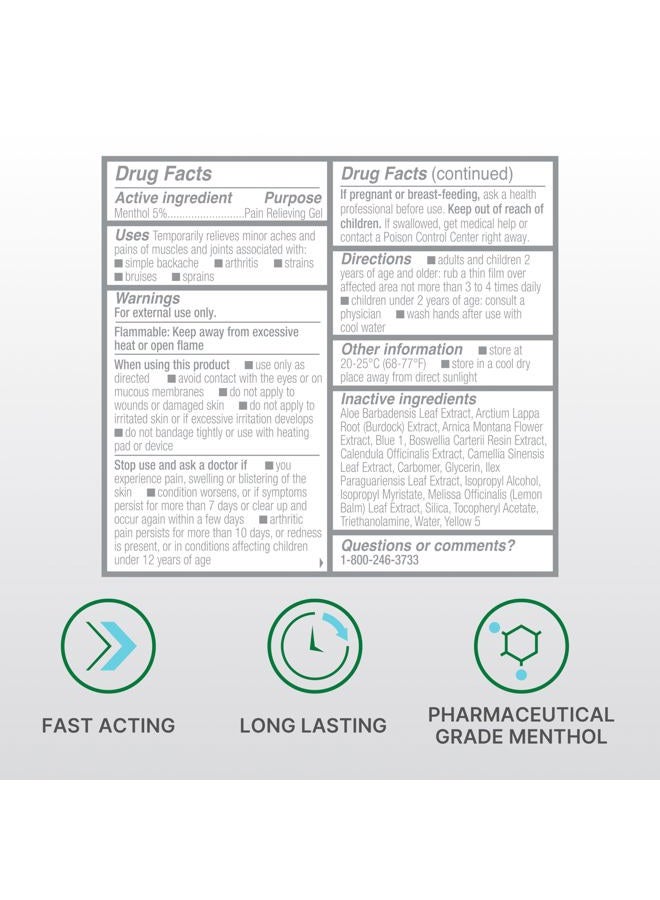 Biofreeze رول أون احترافي لتخفيف الألم للركبة، الرقبة، الورك، المفاصل، والكتف، مسكن آلام الظهر البسيط، تخفيف آلام العضلات، جل منتول رول أون 3 أونصة سائلة (عبوة من 2) - Image 5